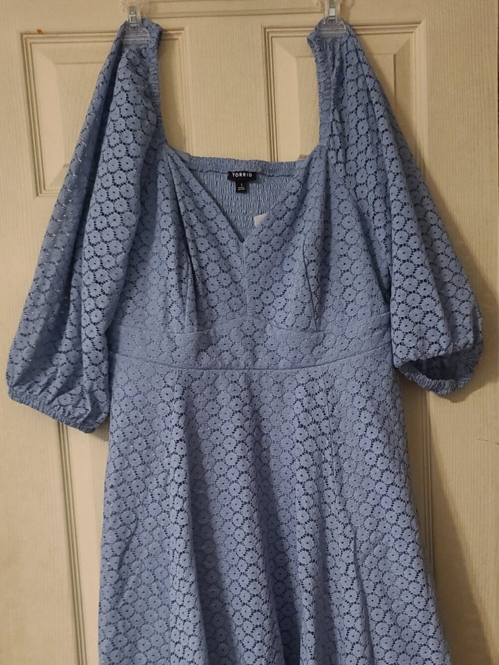 Torrid Mountain Spring Blue Lace Dress Size 1X NWT